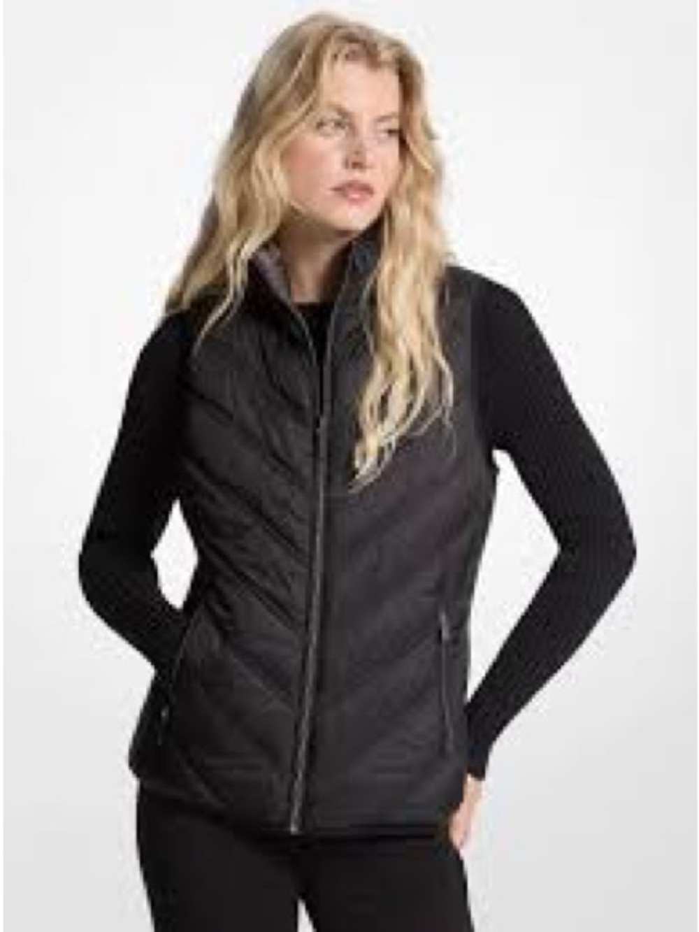 Michael Kors Black Quilted Puffer Vest